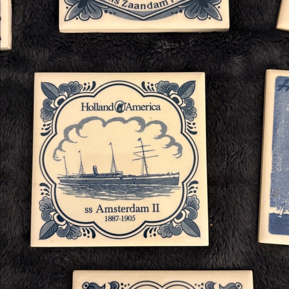 Holland America Line Coasters Set of 7 - Picture 3 of 6